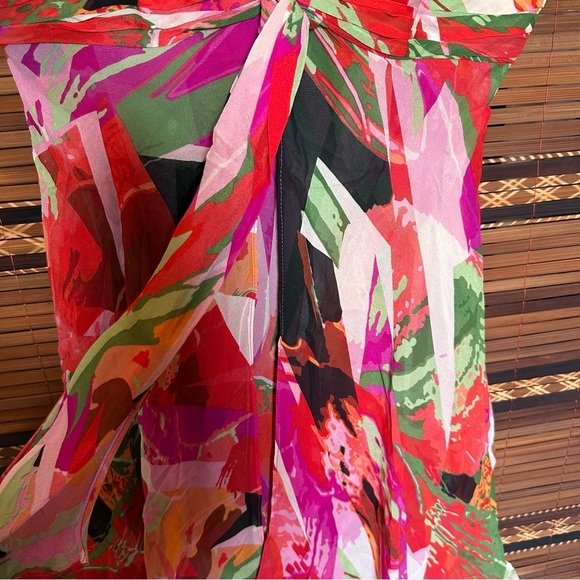 🌟3/$20🌟 Donna Ricco New York 4P Multi Color 100% silk floral dress - Picture 3 of 7